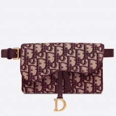 Bolso de cinturón Dior Bordeaux Oblique