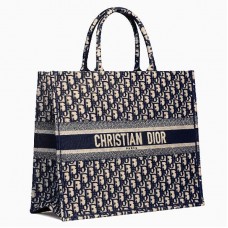 Bolso tote Dior bordado en lona oblicua