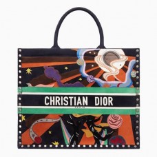 Bolso Dior Book Tote en multicolor Air Element pintado a mano