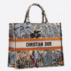 Bolso Tote Dior Book En Denim Azul Toile De Jouy Tropicalia