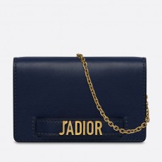 Cartera con cadena Dior J'Adior azul marino