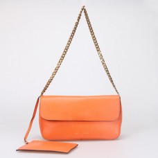 Celine Gourmette Ferrari Bolso De Hombro De Cuero Naranja 88041