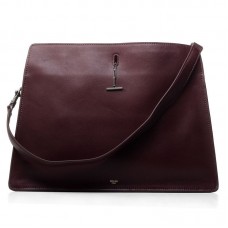 Bolso de hombro Celine Original de piel color rojo vino 3355 Bolso de hombro Celine Original de piel color rojo vino 3355