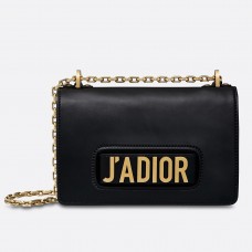 Bolso Dior J'Adior negro de piel de becerro con solapa