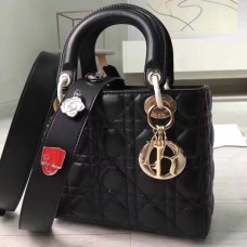 Bolso Dior My Lady Dior en piel de cordero negra Bolso Dior My Lady Dior en piel de cordero negra