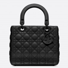 Bolso Dior Lady Dior mediano Ultra-Matte So Black