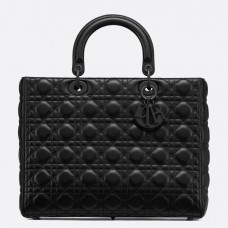 Bolso Dior Large Lady Dior Ultra-Matte So Black