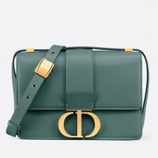 Bolso de hombro Dior 30 Montaigne en piel de becerro azul tormenta