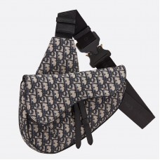Riñonera Dior Saddle para hombre en lona oblicua