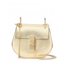 Bolso de hombro mini Chloe Drew dorado