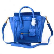Bolsos de mano pequeños Celine Luggage de piel azul