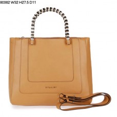 Bolso de mano Bvlgari New Hand Carry de piel de becerro Serpenti color albaricoque 80382 Bolso de mano Bvlgari New Hand Carry de piel de becerro Serpenti color albaricoque 80382