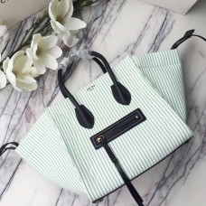Bolso Celine Medium Phantom en tela de rayas verdes