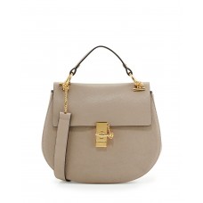 Bolso de hombro mediano con cadena Chloe Drew gris