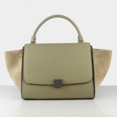 Bolso Celine Large Trapeze de ante beige