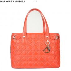 Bolso de hombro mediano Dior Panarea de piel de cordero naranja (herrajes dorados) 9625