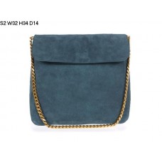 Bolso de hombro Celine Gourmette de piel de ante verde S2