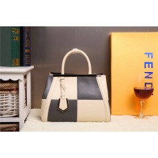 Bolso Fendi 2Jours Multicolor Beige/Negro de piel de becerro F168