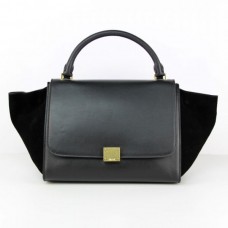 Bolso Celine Classic Trapeze de ante negro