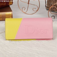 Cartera Christian Dior Multicolor Rosa/Amarillo con Solapa 119