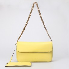 Bolso de hombro Celine Gourmette Ferrari de piel amarilla 88041