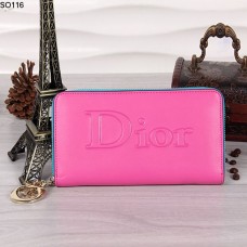 Cartera con cremallera Christian Dior color melocotón 116