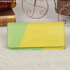 Cartera Christian Dior Multicolor Amarillo/Lima con Solapa 119