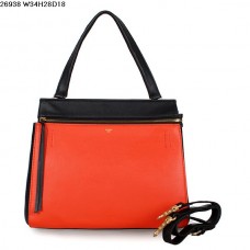 Bolso Celine EDGE de piel de becerro naranja/negro 26938