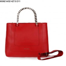 Bolso de mano Bvlgari nuevo, de piel de becerro Serpenti, color rojo, modelo 80382.