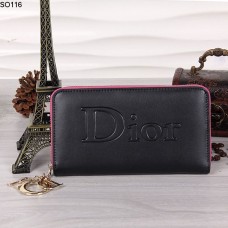 Cartera negra con cremallera Christian Dior 116