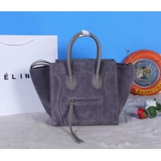 Bolsos Boston de ante gris oscuro de Celine